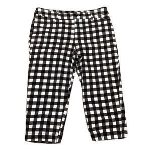 St. Johns Bay Women's Casual Capri Pants ~ Sz 10 ~ Black & White ~ Checkered